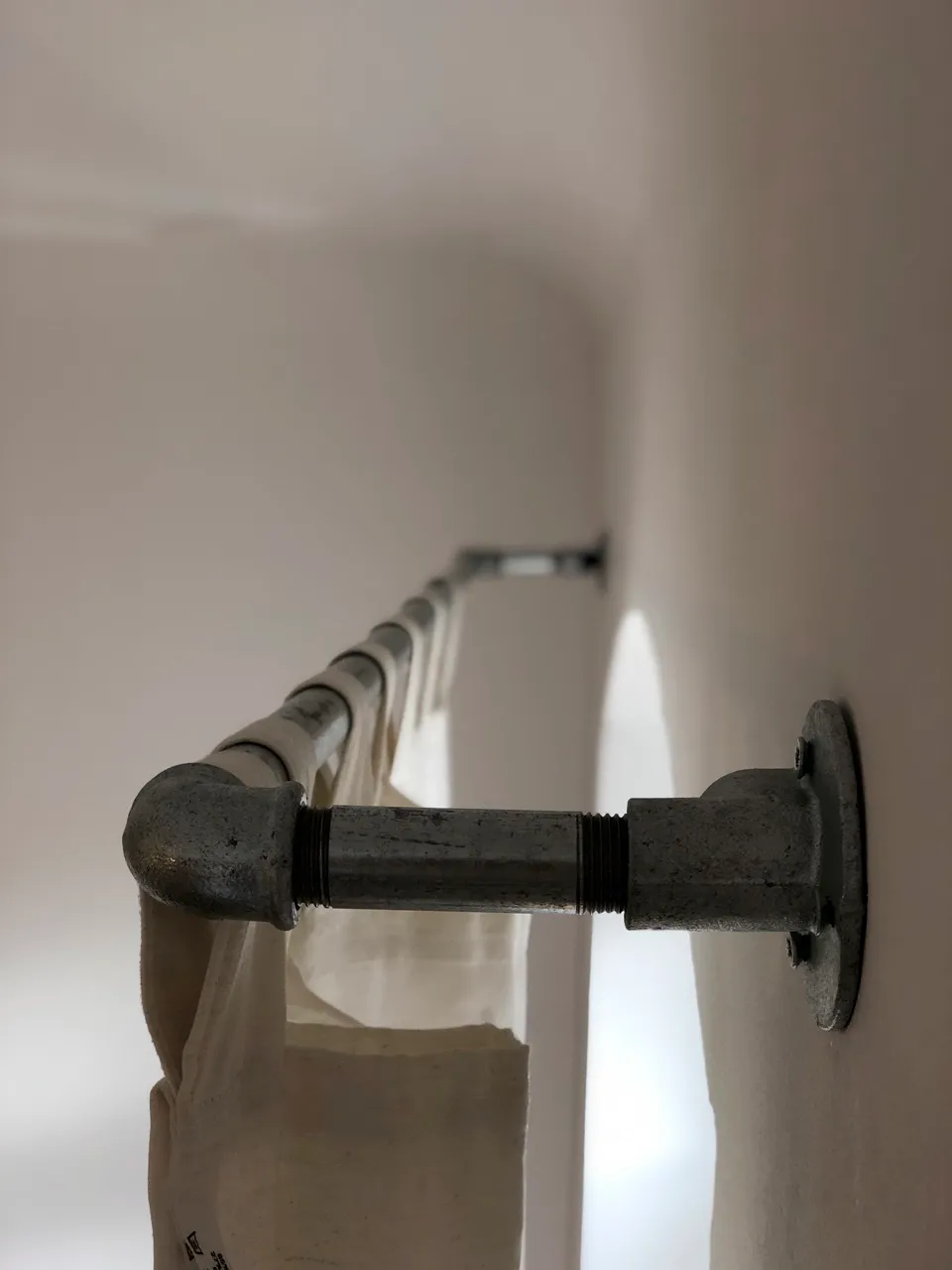 Hangers for my curtains made from heating pipes