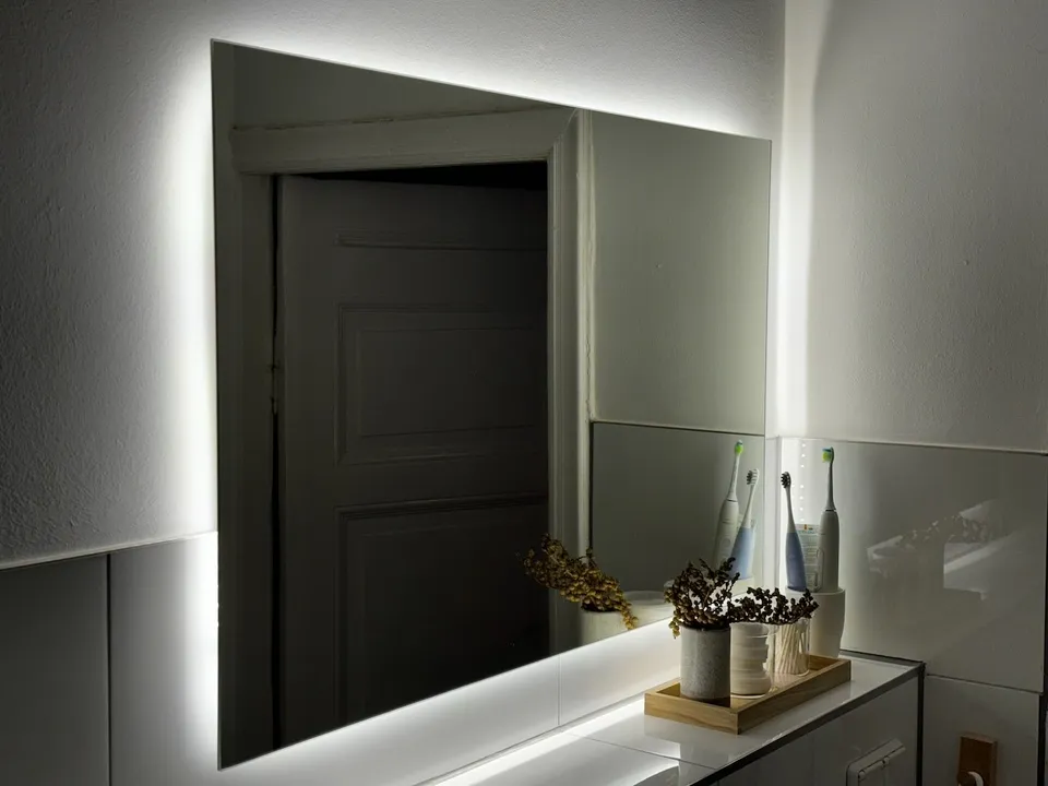 Backlit mirror