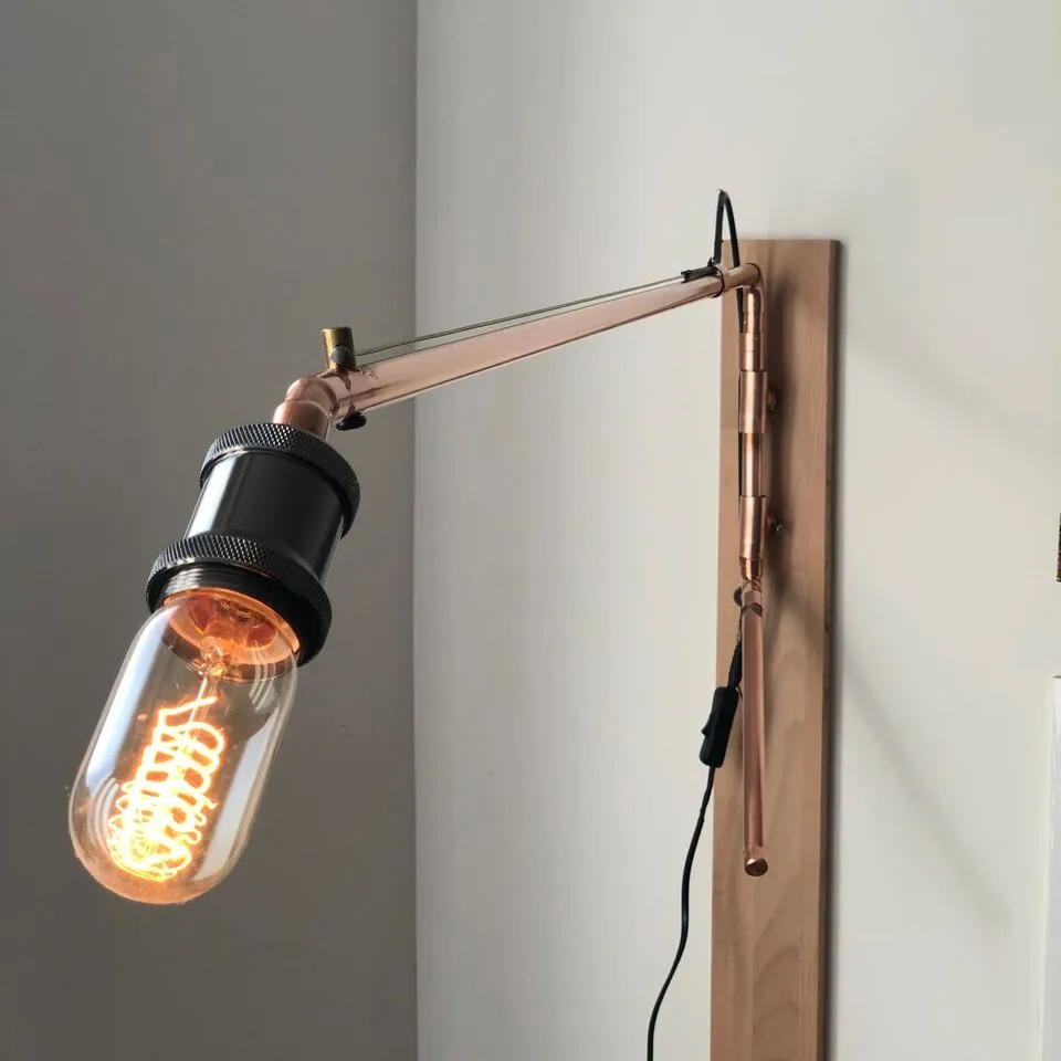 Potence inspired concept lamp made with bronze rods